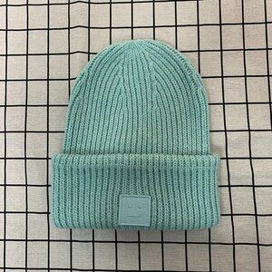 Acne Teal Wool Knitted Hat